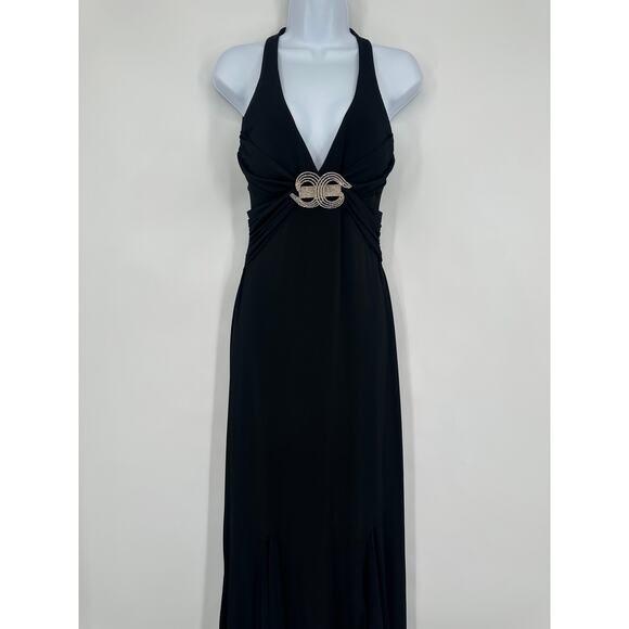 Vintage Y2k Caché Maxi Dress Backless Long Formal Crystal Mermaid Evening Gown - Picture 2 of 11